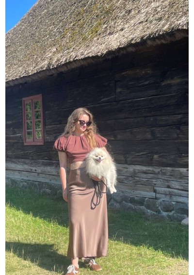 Spódnica midi satynowa MELLA