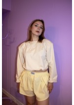 Bawełniana masełkowa bluza z poduszkami