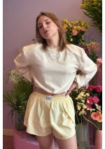 Bawełniana masełkowa bluza z poduszkami